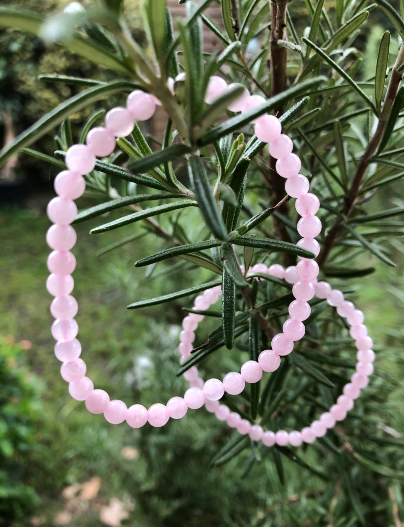 Boutique ésotérique en ligne - 2 Bracelets perles de 04mm en Quartz Rose