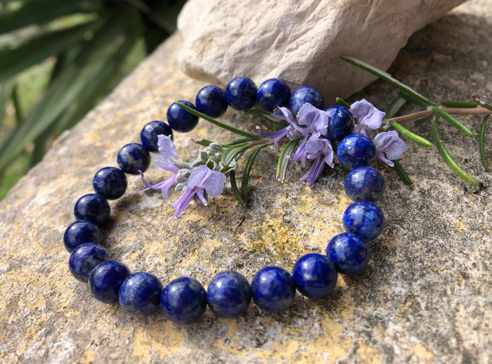 Bracelet Boule 08mm Lapis Lazuli