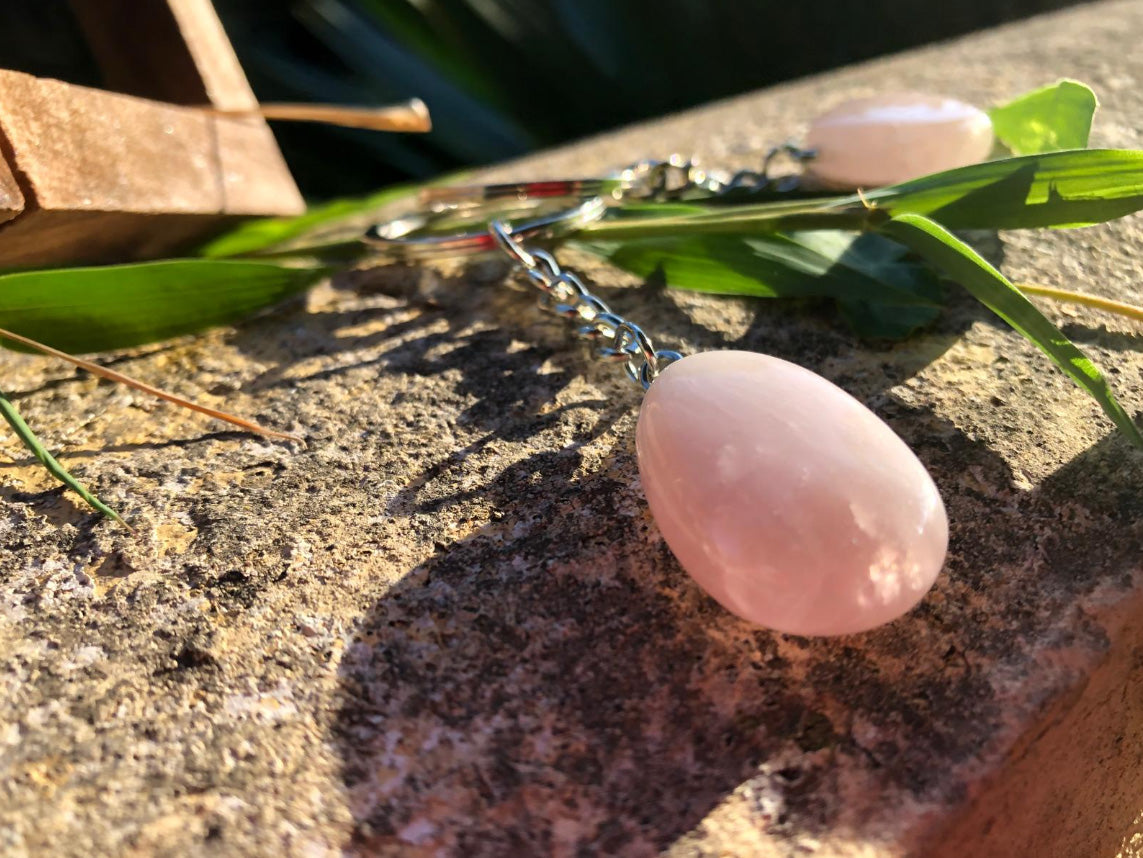 Boutique de Lithothérapie - Porte clés en Quartz Rose - SOEURS