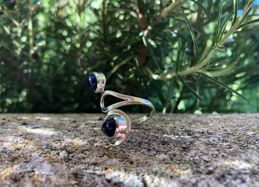 Boutique ésotérique - Lithothérapie Bague en Argent et Pierre Lapis Lazuli - SOEURS