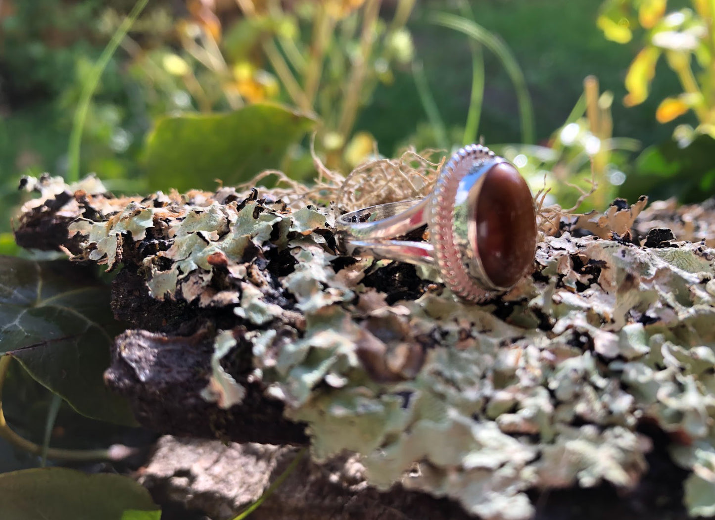 Boutique ésotérique - Lithothérapie Bague Orion en Argent et Oeil de Tigre - SOEURS