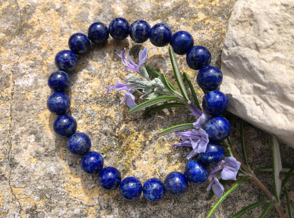 Bracelet Boule 08mm Lapis Lazuli