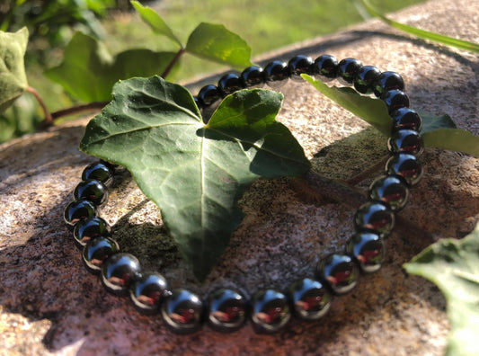 Boutique Lithothérapie - Bracelet en pierre Hématite 06mm - SOEURS