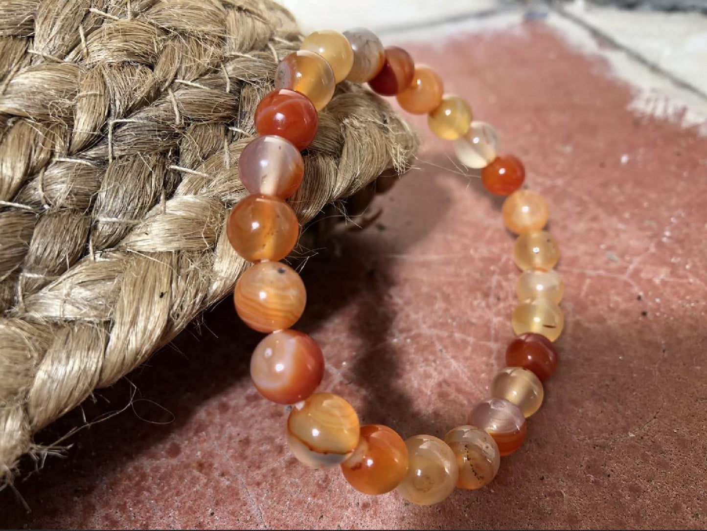 Boutique ésotérique - Lithothérapie Bracelet en Pierre Cornaline - SOEURS