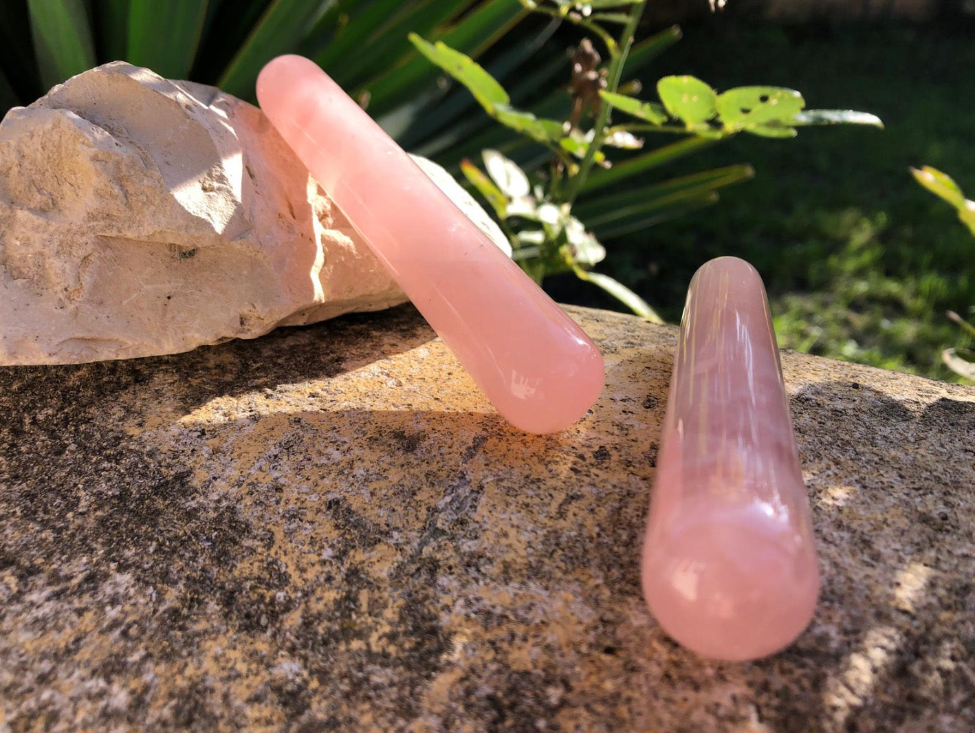Boutique ésotérique en ligne - Photos Bâton de massage en Quartz Rose