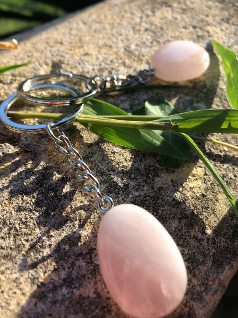 Boutique ésotérique en ligne - Porte clés en Quartz Rose - SOEURS