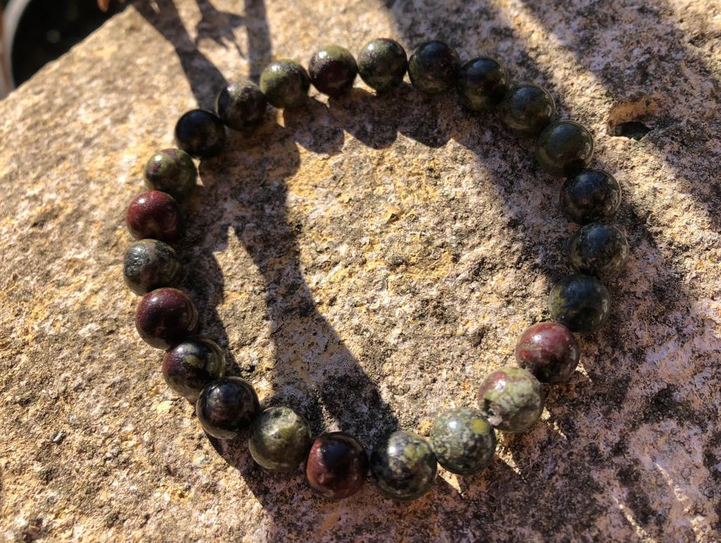 Bracelet Boule 08mm Jaspe Sang de Dragon