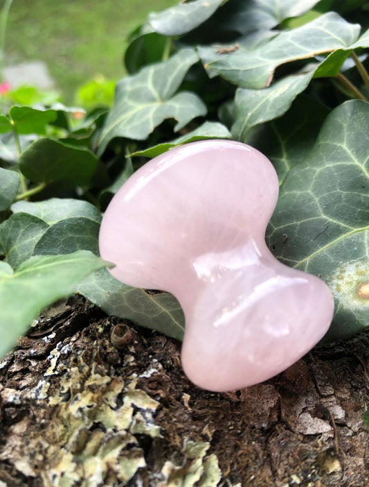 Boutique de Lithothérapie en ligne - Photos Champignon de massage en quartz Rose