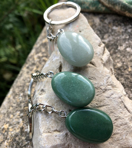 Boutique ésotérique - Porte clés en Aventurine Verte - SOEURS