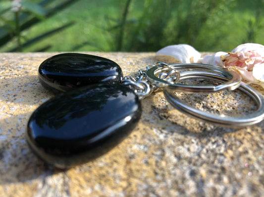 Boutique ésotérique - Porte clés en Obsidienne - SOEURS