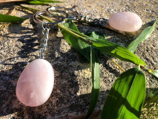 Boutique ésotérique - Porte clés en Quartz Rose - SOEURS