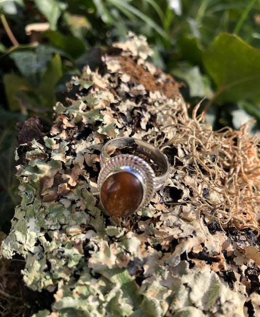 Boutique ésotérique - Lithothérapie Bague Argent Orion Pierre Oeil de Tigre - SOEURS