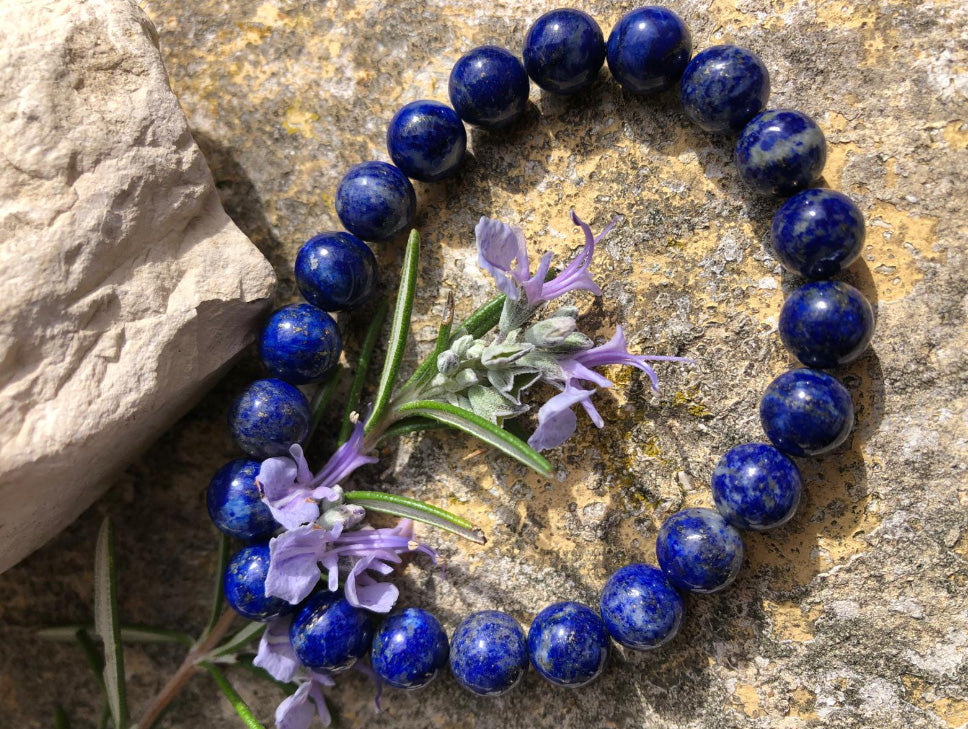 Bracelet Boule 08mm Lapis Lazuli