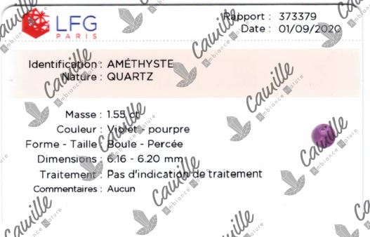 Boutique de Lithothérapie - Certifiact d'Authenticité - SOEURS