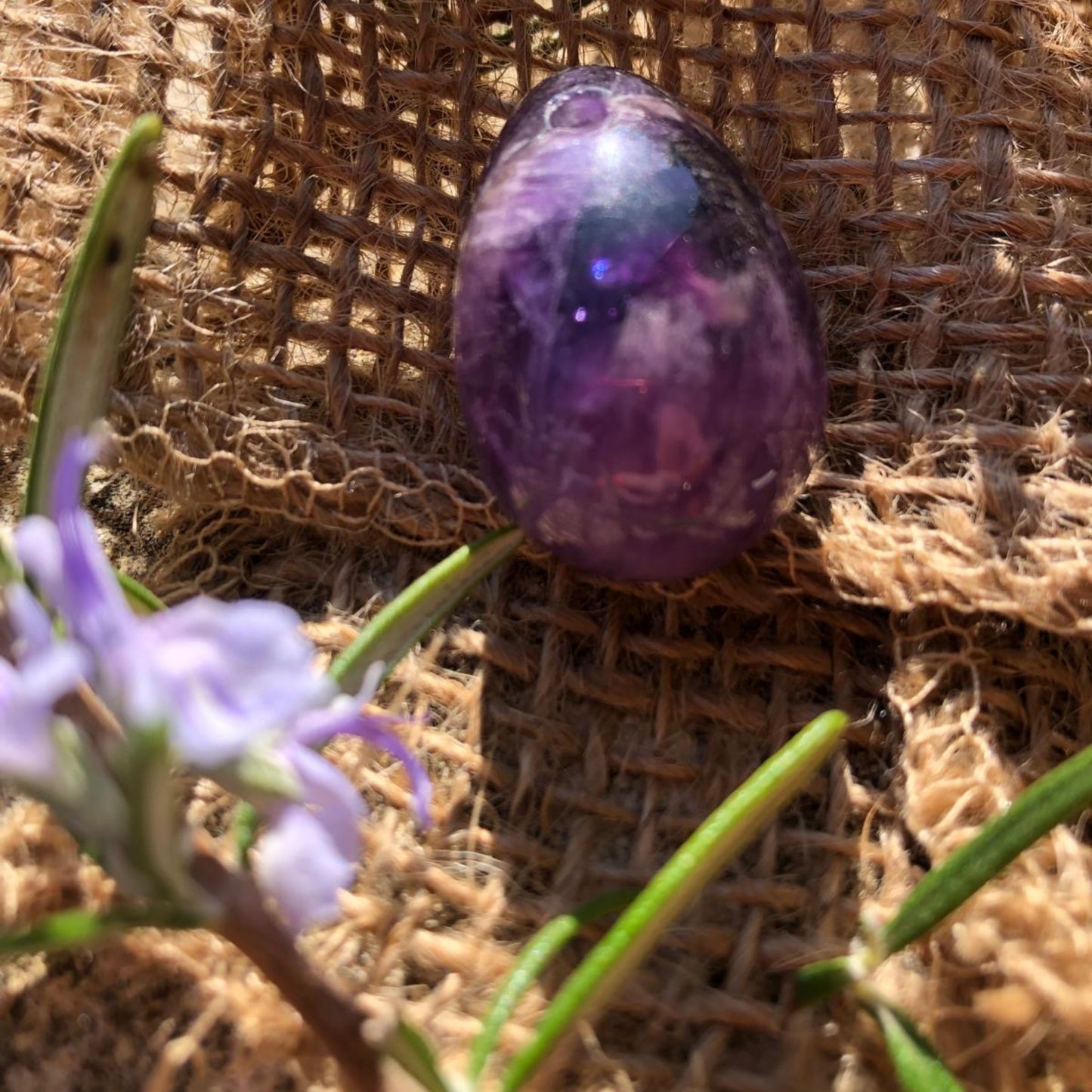 Oeuf de Yoni en Améthyste - Taille S