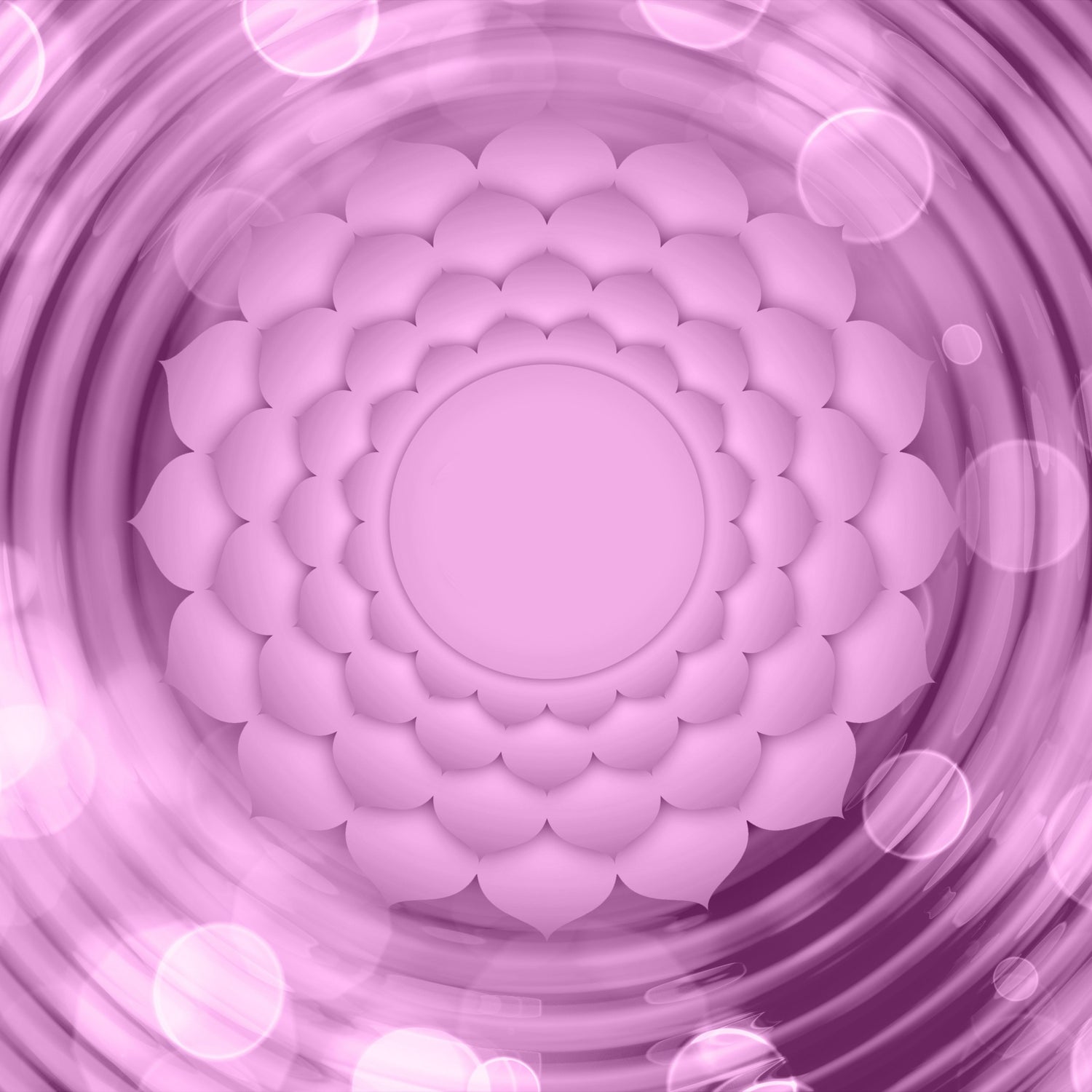 Symbole rose du chakra couronne