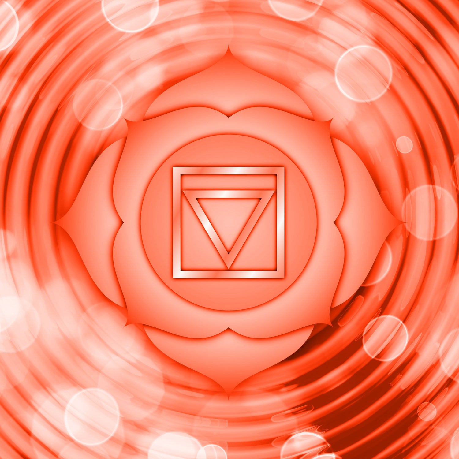 Symbole Rouge du chakra racine
