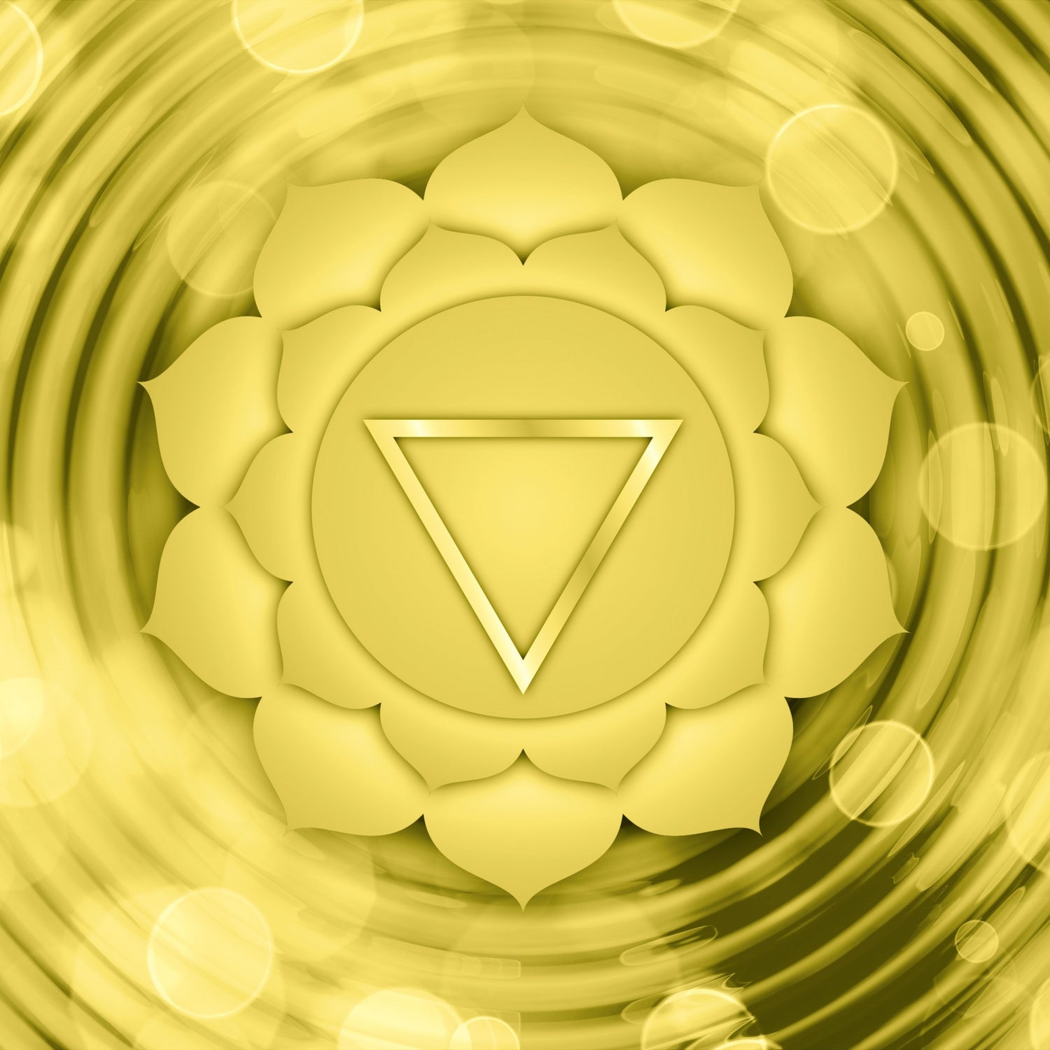 Symbole jaune du chakra plexus solaire