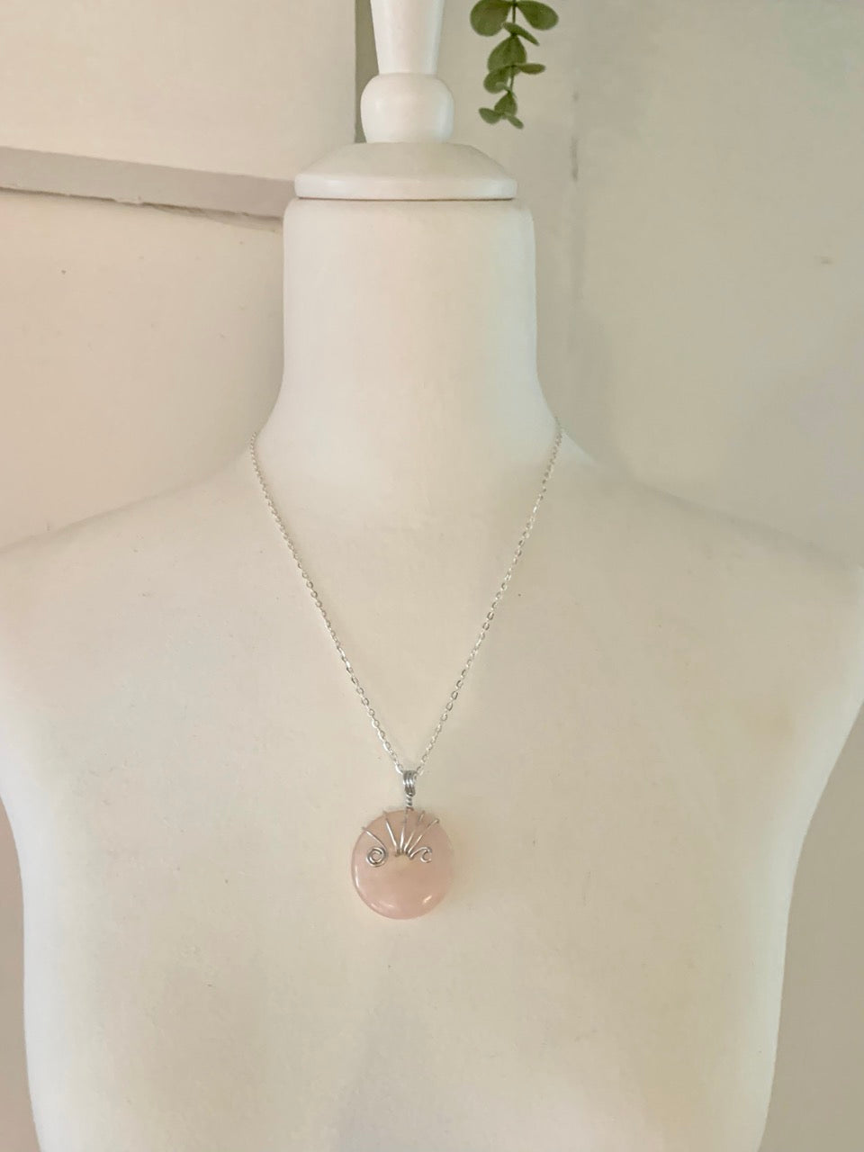 Pendentif Donut Quartz Rose #3