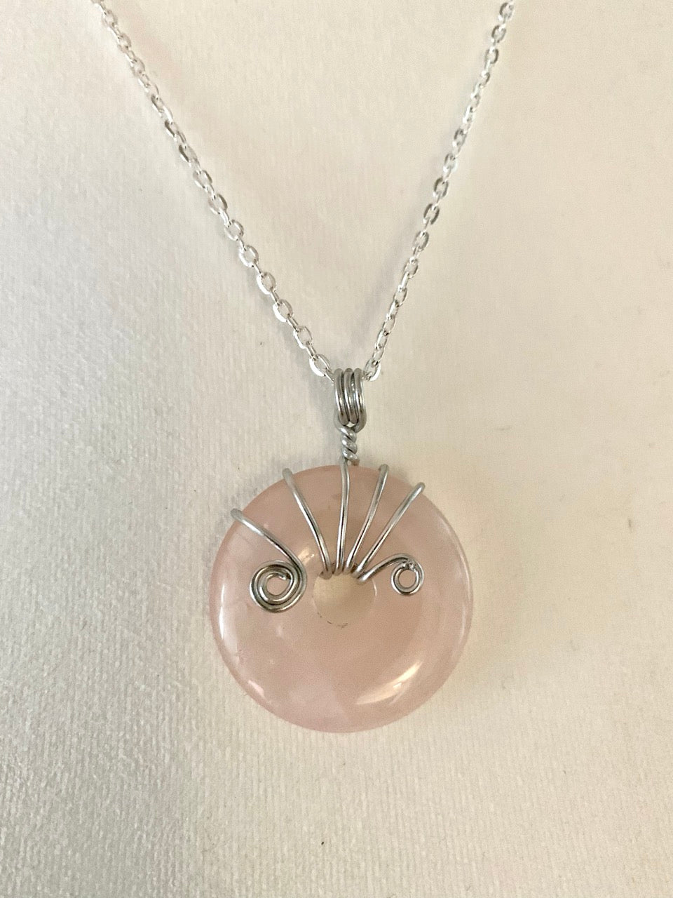 Pendentif Donut Quartz Rose #3