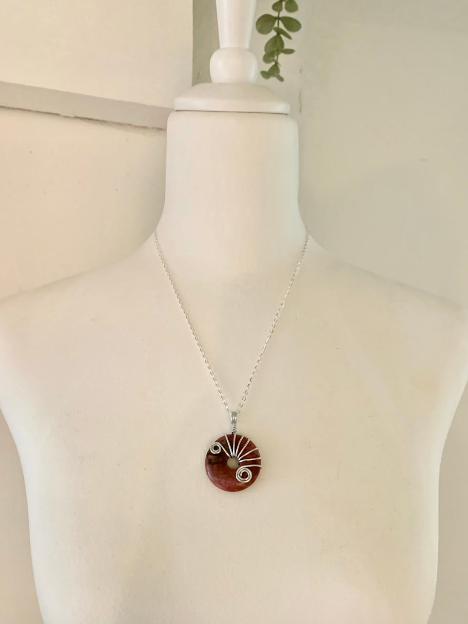 Pendentif Donut Rhodonite #1