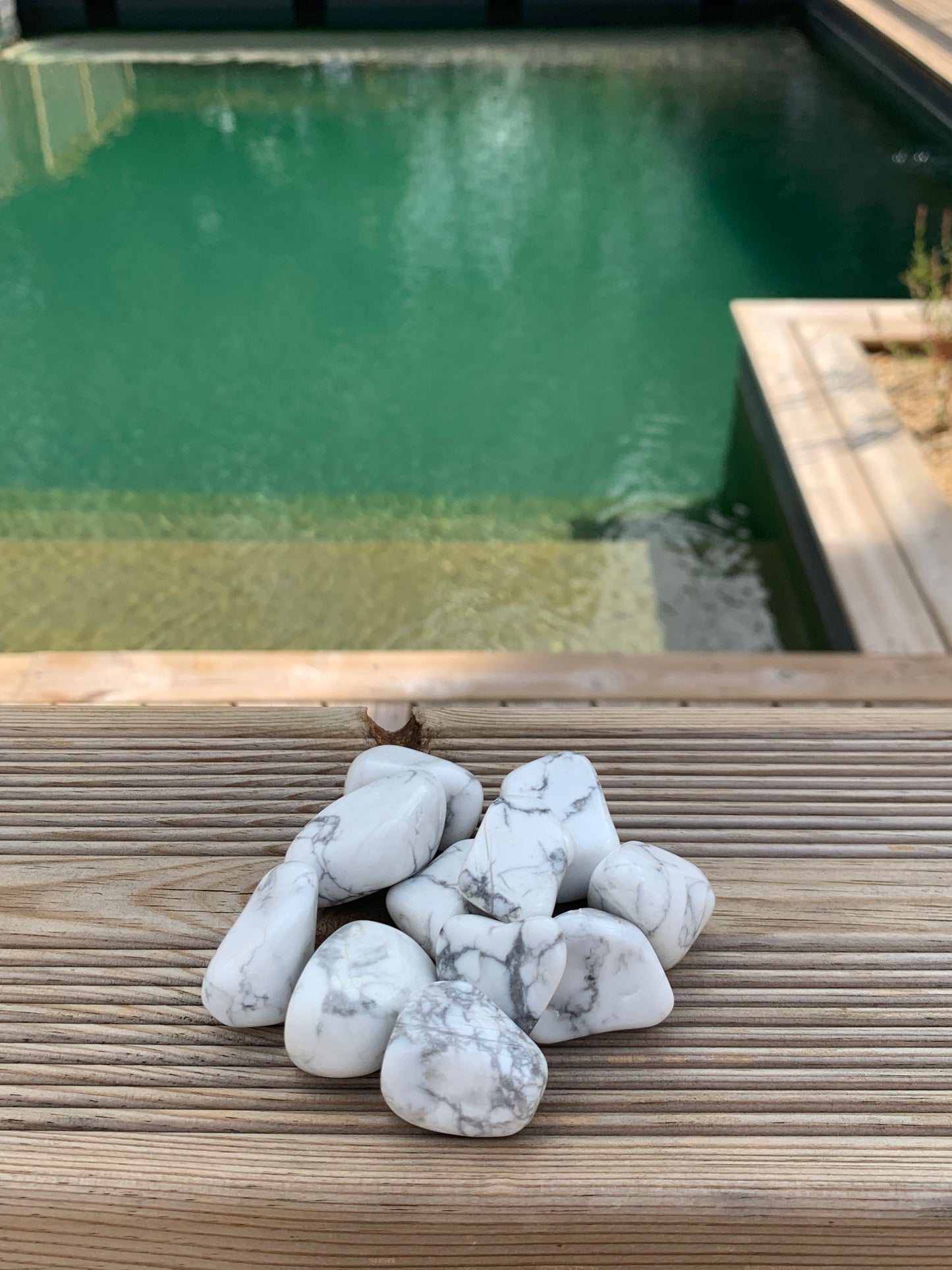 ensemble de pierres roulées en Howlite blanche pierre de lithothérapie pour l'apaisement