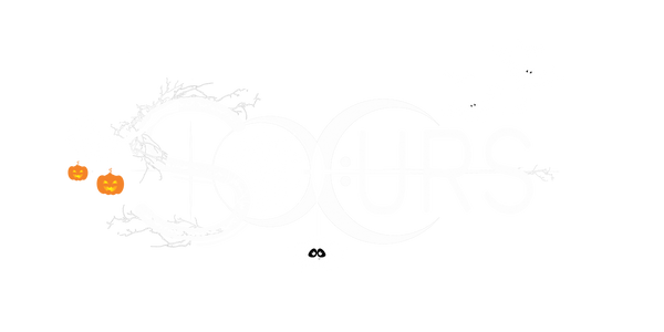 LOGO de la boutique ésotérique en ligne SOEURS aux couleurs d'halloween araignée et citrouille