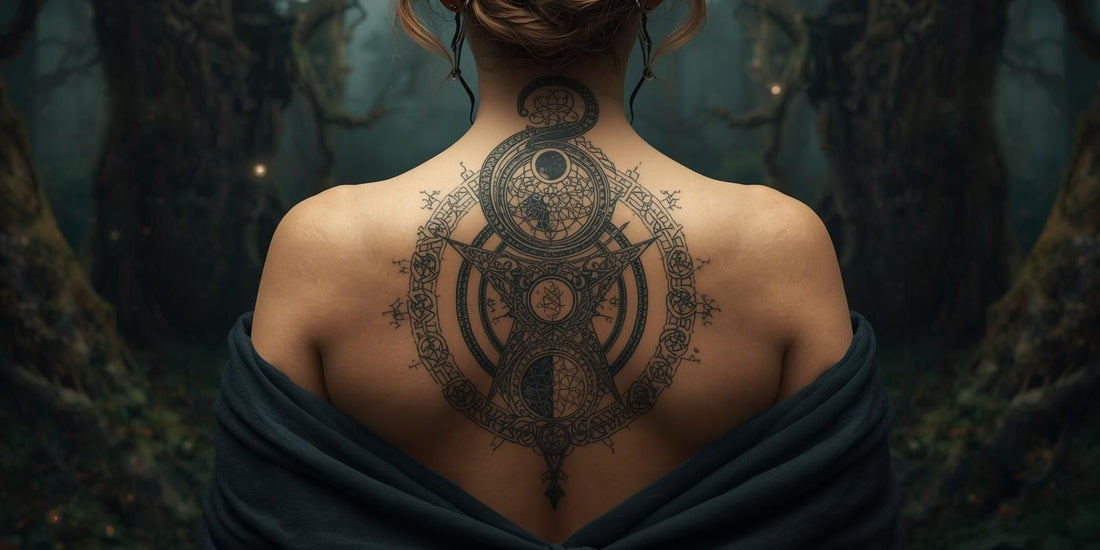 Inspiration Tatouage féminin Spirituel et Wicca pour le dos