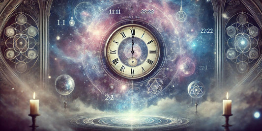 Univers subtilement mystique qui représente la magie des heures miroirs et leurs symbolique