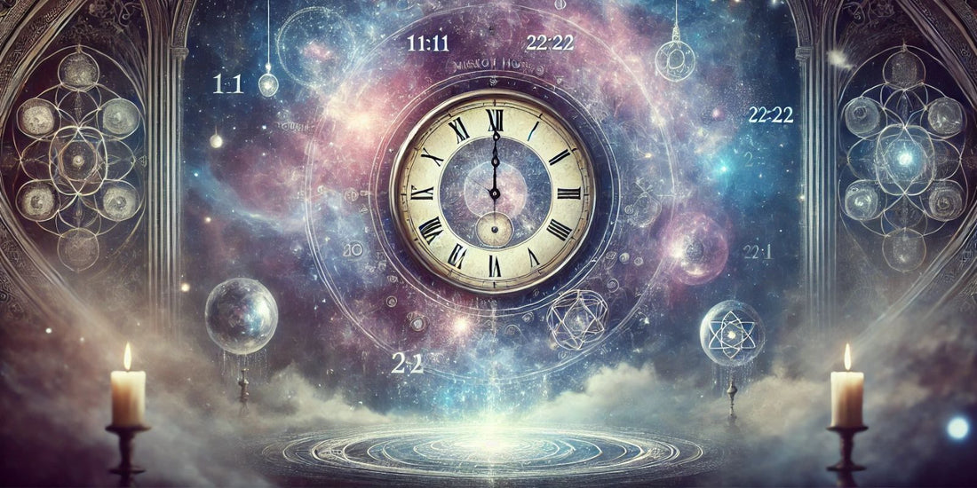 Univers subtilement mystique qui représente la magie des heures miroirs et leurs symbolique