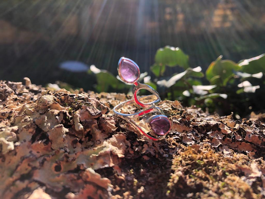 Boutique ésotérique - Lithothérapie Bague Lilith en Améthyste - SOEURS