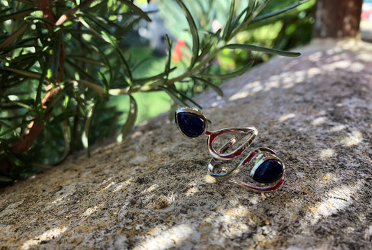 Boutique ésotérique - Lithothérapie Bague Argent et Pierre Lapis Lazuli - SOEURS