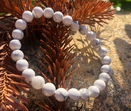Boutique ésotérique - Bracelet en Howlite blanche T2