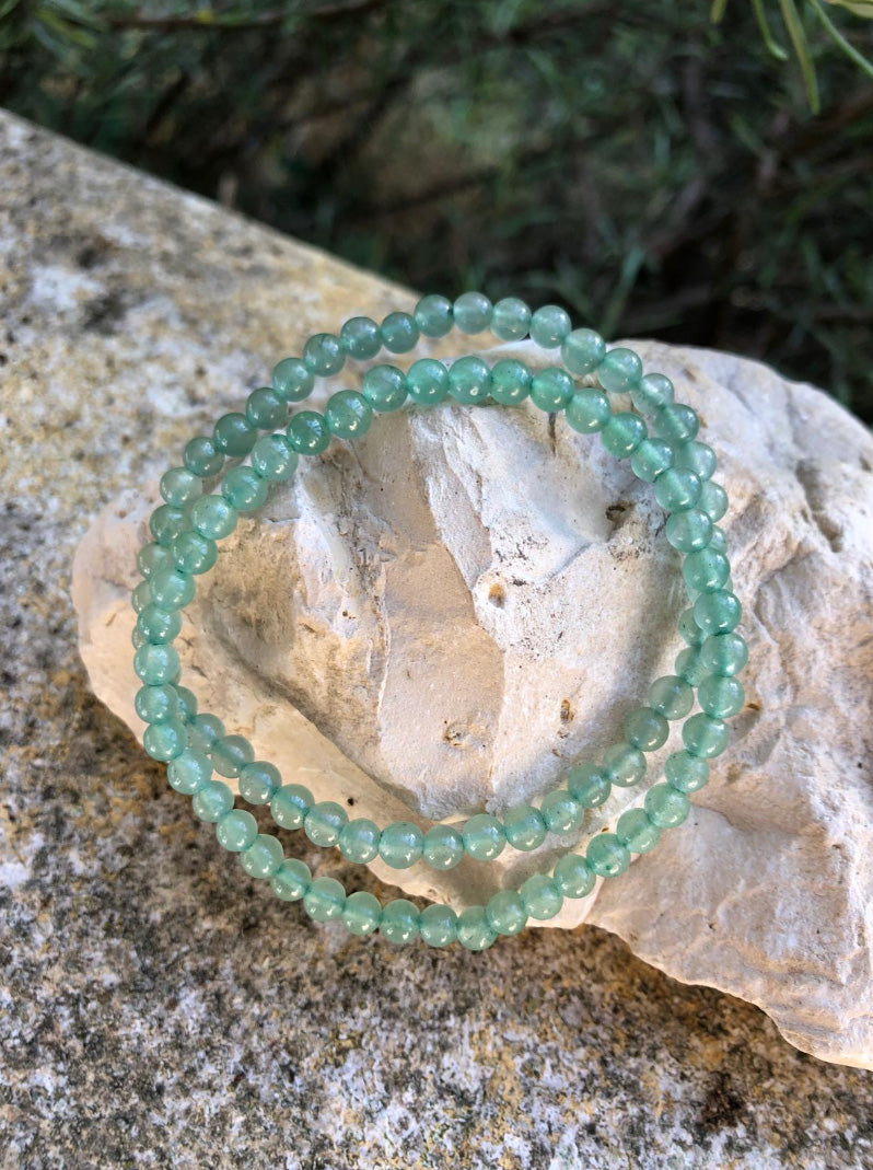 Boutique ésotérique - Bracelet en pierre Aventurine Verte (perles 04mm)