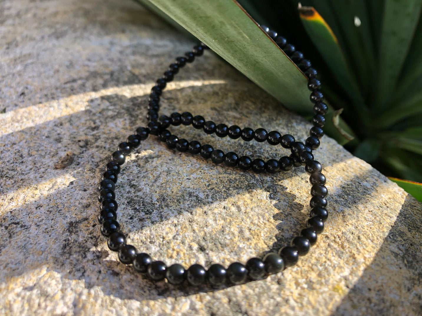Boutique ésotérique en ligne - 2 Bracelet en Obsidienne (perles 04mm)