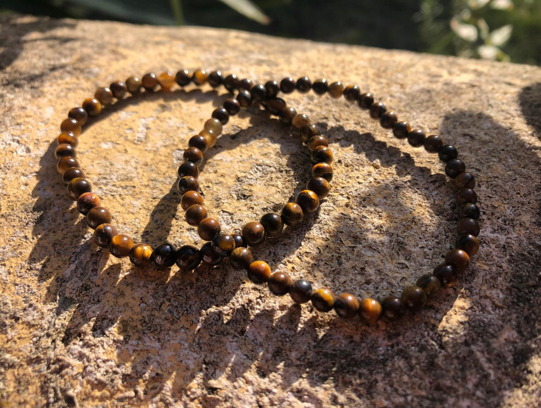Boutique de Lithothérapie en ligne - 2 Bracelets en pierre Oeil de Tigreperles 04mm)