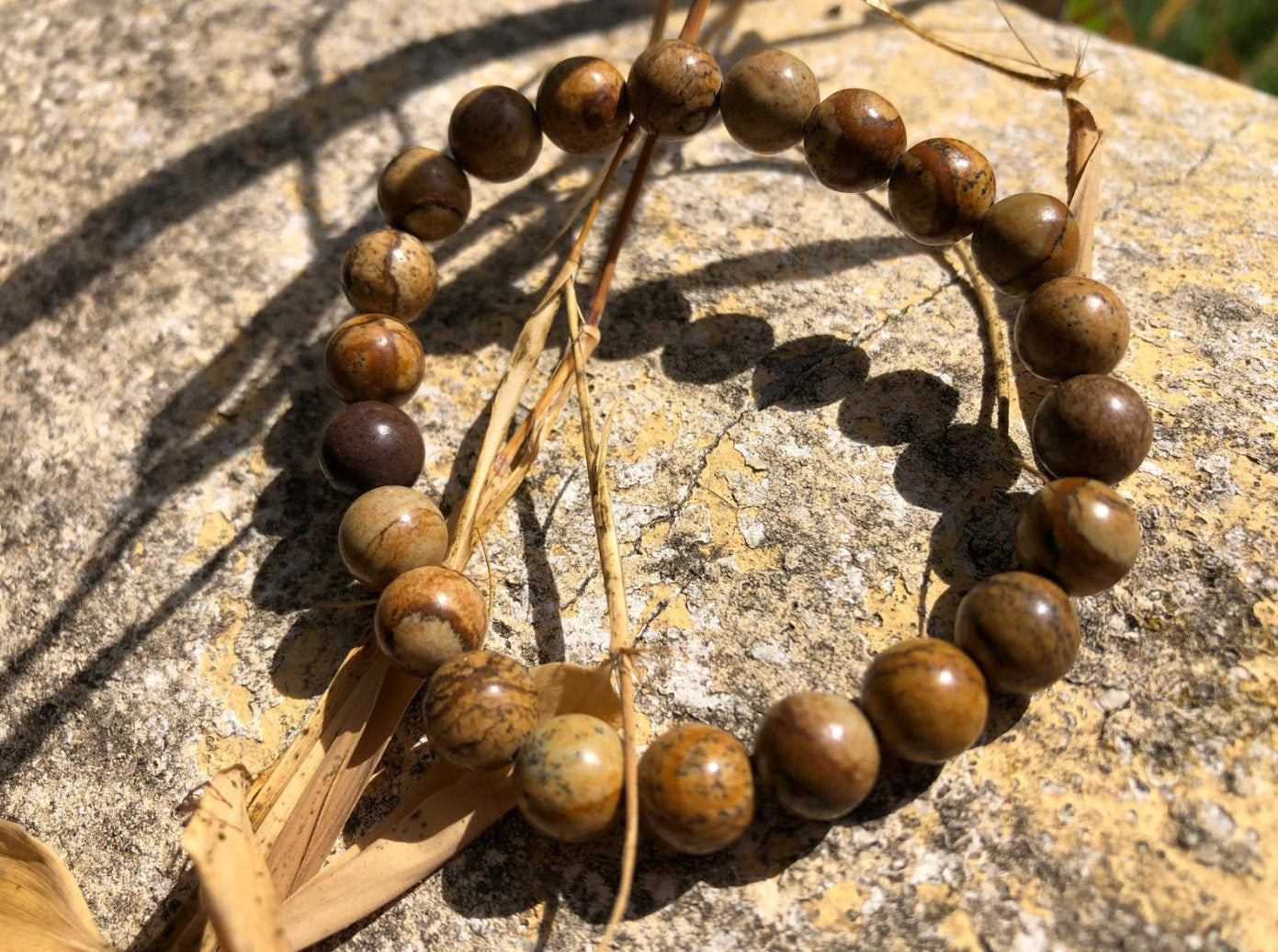 Boutique ésotérique en ligne - Bracelet boule 08mm en Jaspe Paysage - SOEURS