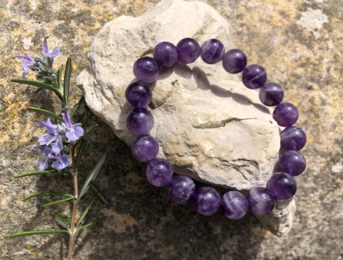 Bracelet Boule 10mm Améthyste