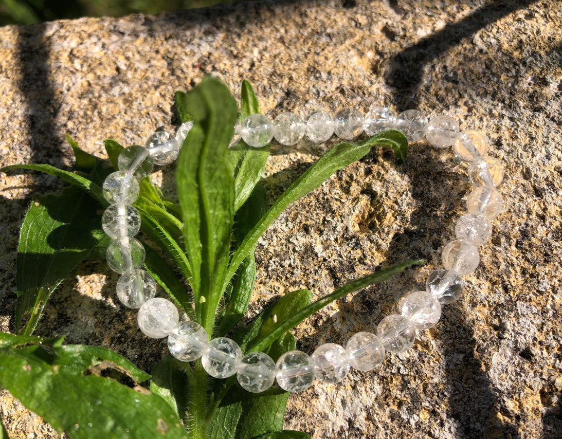 Boutique Lithothérapie en ligne - Bracelet en pierre Cristal de Roche 06mm - SOEURS