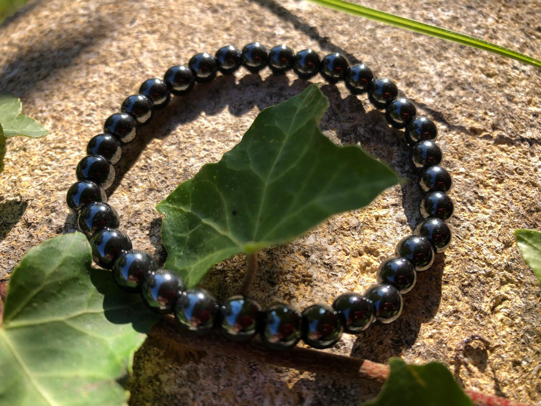 Boutique ésotérique - Bracelet en pierre Hématite 06mm - SOEURS