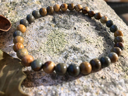 Bracelet Boule 06mm Jaspe Paysage