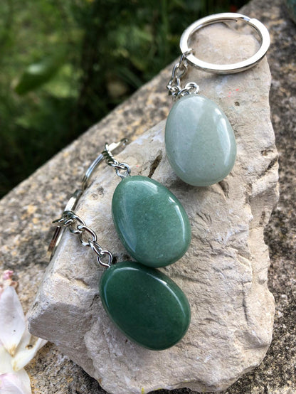 Boutique de Lithothérapie- Porte clés en Aventurine Verte - SOEURS