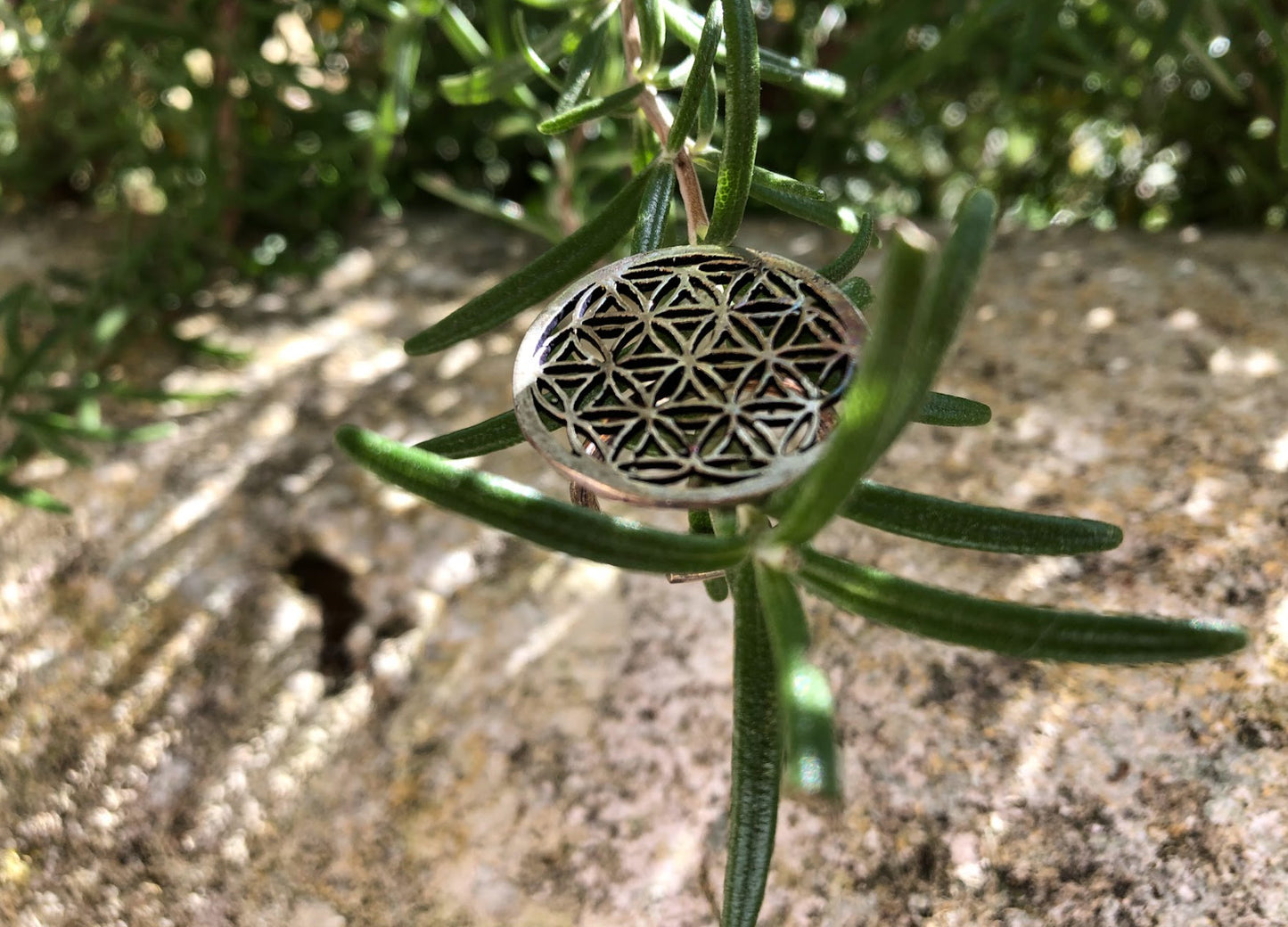 Boutique ésotérique - Bague Circe en Argent et Motif Fleur de Vie - SOEURS