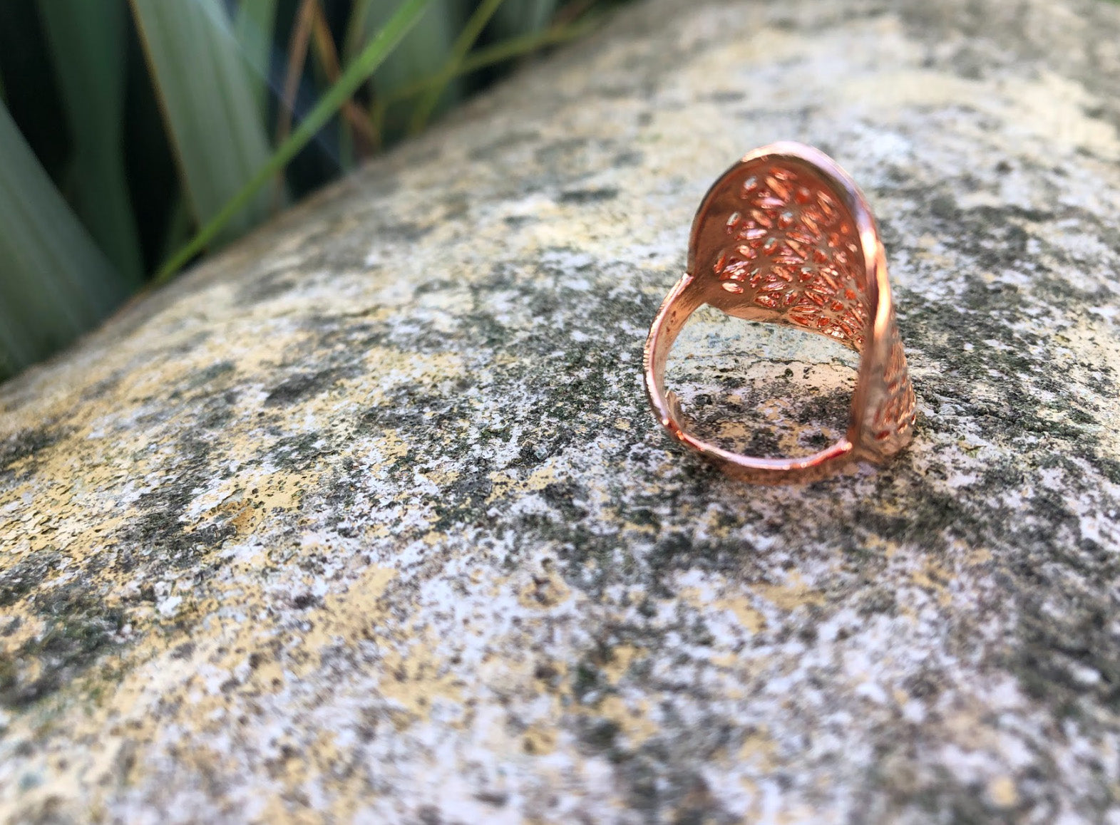 Boutique ésotérique - Bague en Argent rosé et Fleur de Vie - SOEURS