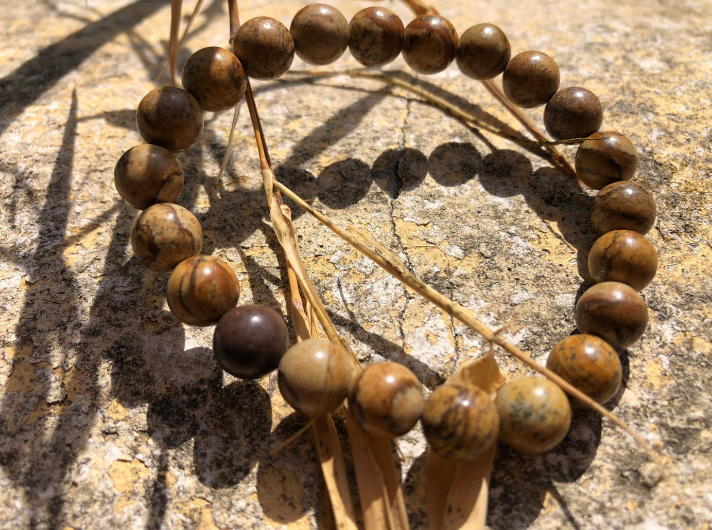 Boutique ésotérique - Bracelet boule 08mm en Jaspe Paysage - SOEURS