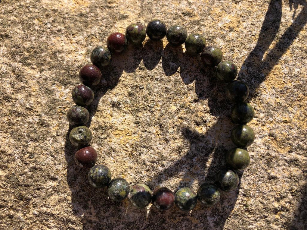 Bracelet Boule 08mm Jaspe Sang de Dragon
