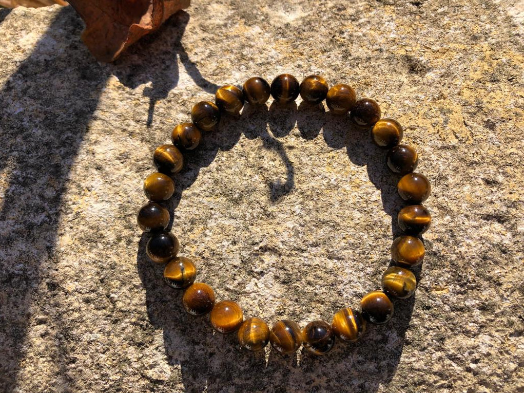 Boutique ésotérique - Lithothérapie Bracelet boules en Oeil de Tigre Taille 2 - SOEURS