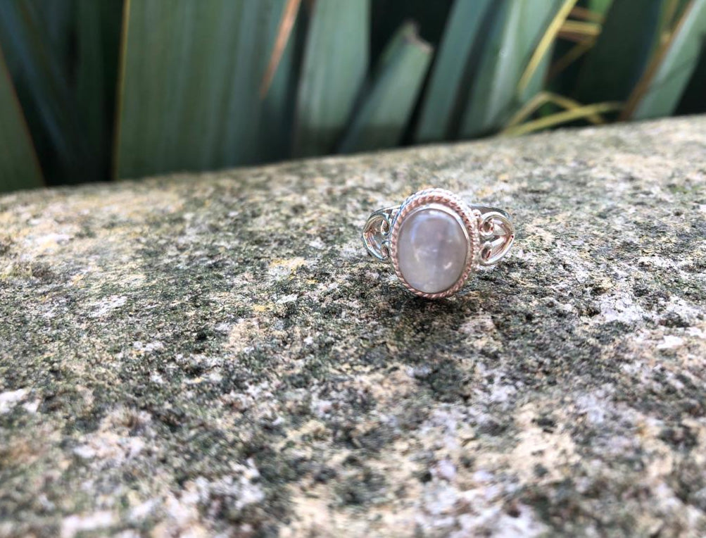 Boutique ésotérique - Bijoux de Lithothérapie Bague Pierre de Lune et Argent - SOEURS