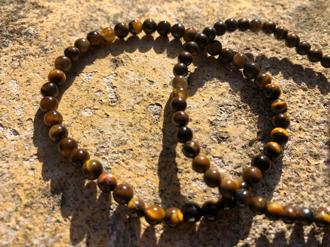 Boutique ésotérique - 2 Bracelets en pierre Oeil de Tigreperles 04mm)