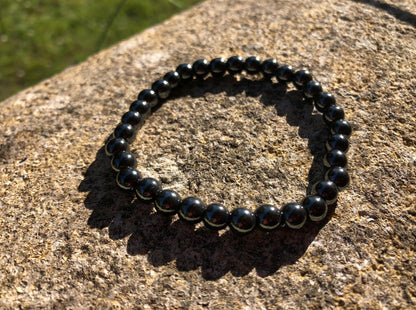 Boutique ésotérique en ligne - Bracelet en pierre Hématite 06mm - SOEURS